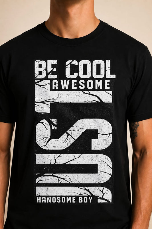 Camiseta Just be cool manga corta